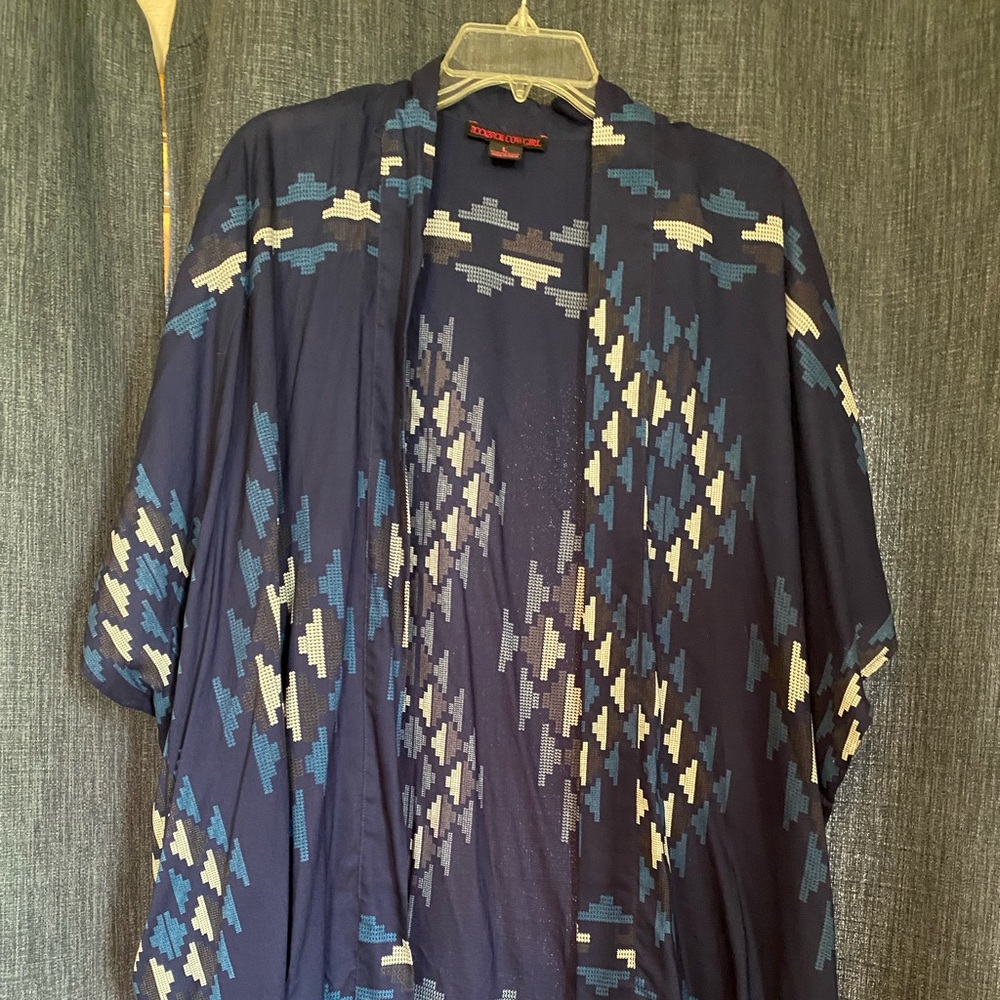 Blue western kimono